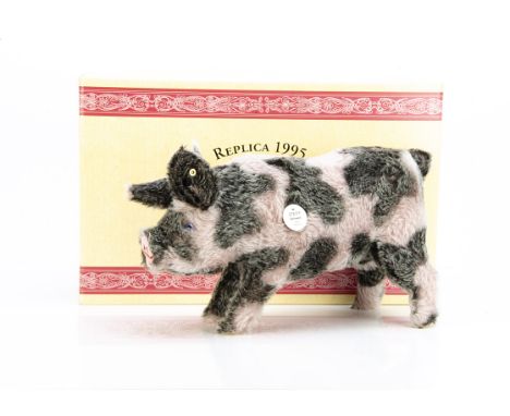 A Steiff limited edition Museum Collection Pig 1926 Spotty Replica 1995,  375 of 3000, in original box with certificate and o