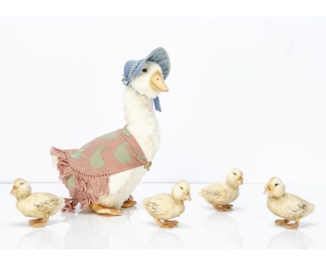 A R John Wright limited edition Beatrix Potter Jemima Puddle-Duck and her Ducklings,  Jemima, 438 of 1500 --13½in. (34.5cm.) 