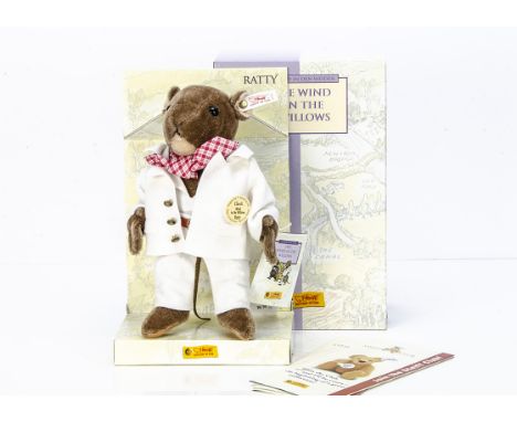 A Steiff limited edition The Wind in the Willows Ratty,  888 of 4000, in original box with tag certificate and outer box, 199