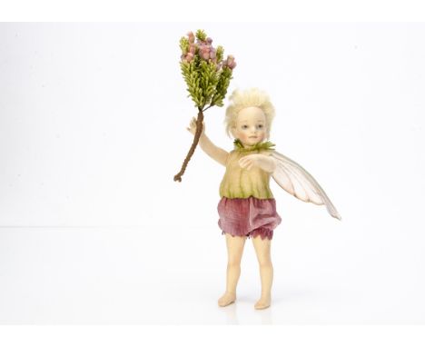 A R John Wright limited edition Cicely Mary Barker Heather Fairy,  102 of 250, Flower Fairies series, in original box with ce