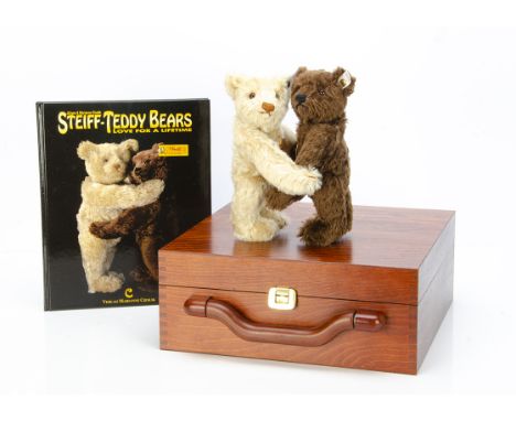 A Steiff limited edition Teddy Brown and Teddy Beige book set,  364 of 1000, with the book 'Steiff Teddy Bear - a Love for Li