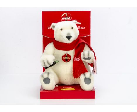 A Steiff for Coca-Cola Polar Bear,  5463 of 10,000, in original box with tag certificate and outer box, 1999