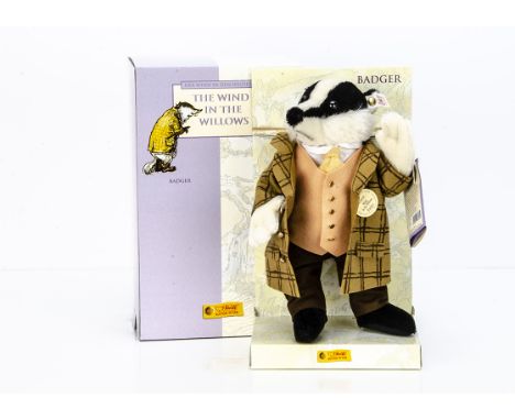 A Steiff limited edition The Wind in the Willows Badger,  638 of 4000, in original box with tag certificate and outer box, 19