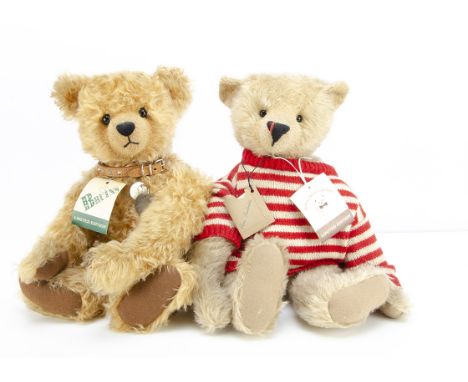 Two Sue Nicoll artist teddy bears,  a Romsey Bear Company The Colonel, 2 of 250 in striped jumper --18½in. (47cm.) high; and 