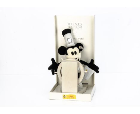 A Steiff limited edition Disney Showcase Collection Mickey Mouse as Steamboat Willie,  4264 of 10,000, in original box with t
