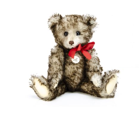 A rare Steiff prototype or trial sample of the 1991 dual plush Happy Replica Teddy Bear 1926, with brown tipped white mohair,