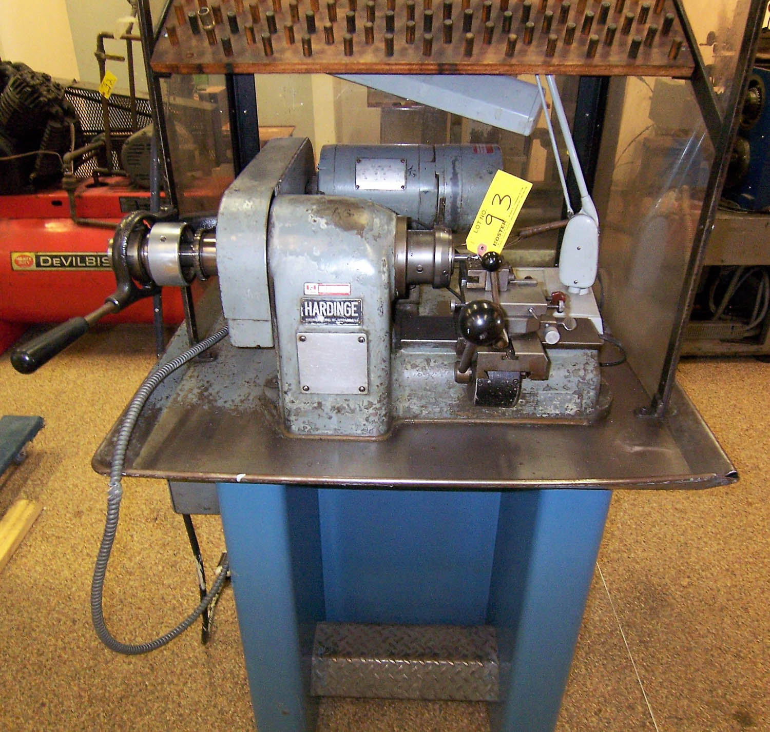 HARDINGE SPEED LATHE, WITH QUICK CHANGE COLLET ATTACHMENT, COMPOUND, S