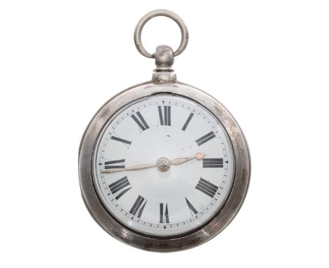 Victorian silver verge pair cased pocket watch, London 1869, the fusee movement signed Highley, Sheerness, no. 55017, with pi