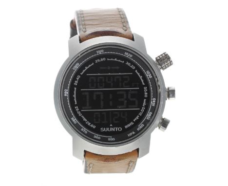 Suunto Elementum Terra stainless steel gentleman's wristwatch, reference no. CR2032, black digital dial, with altimeter, baro