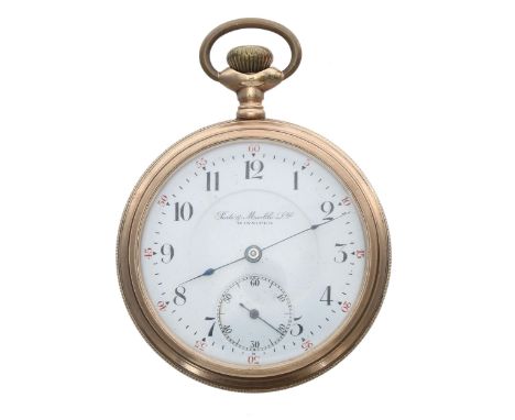 Admiral gold filled lever pocket watch, signed movement stamped 'U.S. PAT. MAY. 24 1904', the dial branded 'Porte & Markle Lt