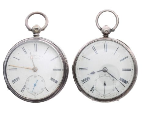 Silver fusee lever pocket watch, London 1884, the movement signed I. Phillips & Co., Liverpool, no. 28757, Roman numeral dial