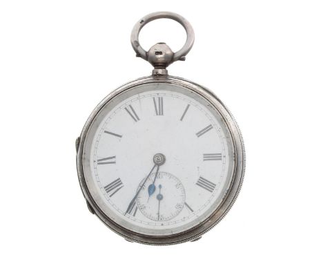 Victorian silver fusee lever pocket watch, London 1888, the movement signed Adam Burdess, Coventry, no. 20070, with engraved 