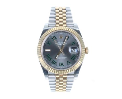 Rolex Oyster Perpetual Datejust 'Wimbledon' dial gold and stainless steel gentleman's wristwatch, reference no. 126333, seria