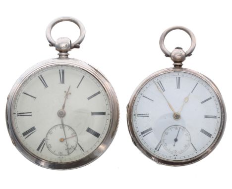 Silver fusee lever pocket watch for repair, signed Edward Hird, Ambleside, plain case with engraved cartouche and applied gol