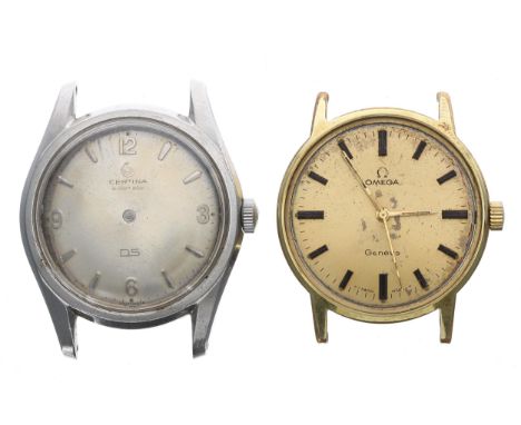 Omega Genéve gold plated and stainless steel gentleman's wristwatch for repair, reference no. 135.070, cal. 601 17 jewel move