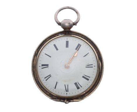 George IV silver gilt verge hunter pocket watch, London 1822, the fusee movement signed Hickman, Stamford, no. 2419, with pie