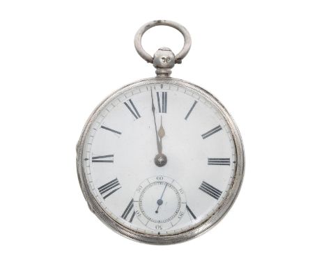 Victorian silver fusee lever pocket watch, London 1860, the movement signed Chas Goodwin, 12 Edgeware Rd, Hyde Park, mo. 1275