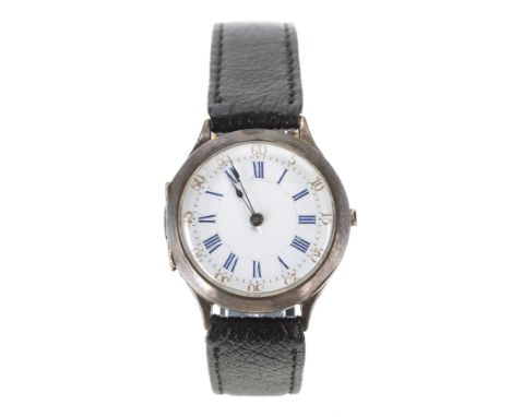 Silver wire-lug wristwatch with import hallmarks for Birmingham 1927, the movement signed Patek Philippe & Co, no. 62452, hin