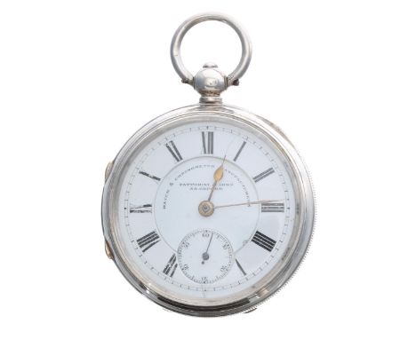 Fattorini & Sons silver lever pocket watch, Chester 1900, signed movement with reversing pinion, compensated balance and silv