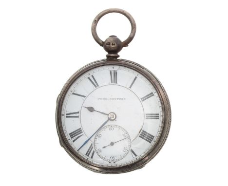 Victorian silver fusee lever pocket watch, London 1867, the movement signed A. Ford, Newtown, no. 8523, with engraved balance