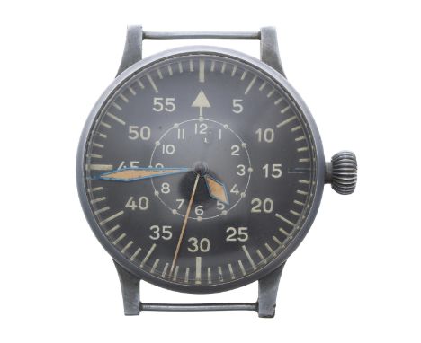Rare German Military Laco Luftwaffe 'B.Uhr' pilots/navigators watch, reference no. 127-560B, circa 1940s, case reference. FL2