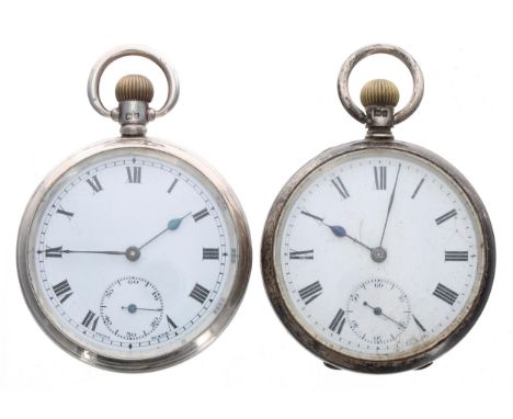 Silver lever pocket watch for repair, Birmingham 1904, the movement signed Kay's Imperial English Lever, 50mm; together with 