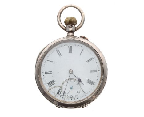 Victorian silver lever pocket watch, London 1884, the movement signed James Aitchison, 80 Princes Street, Edinburgh, Watchmak