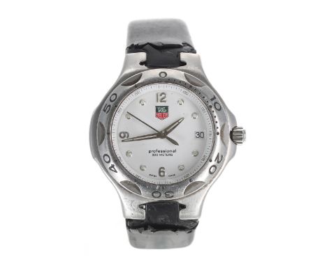 Tag Heuer Kirium stainless steel gentleman's wristwatch, reference no. WL1010, serial no. UH47xx, white dial, rotating bezel,