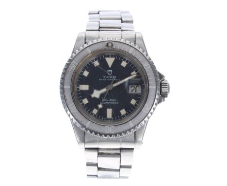 Rare Tudor Prince Oysterdate Submariner 'Snowflake' stainless steel gentleman's wristwatch, reference no. 9411/0, serial no. 