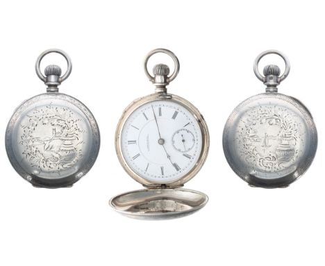 Rare Henry Reis, Davenport, Iowa 'Paillard's Patent' lever set hunter pocket watch, serial no 31741, signed movement, with Pa