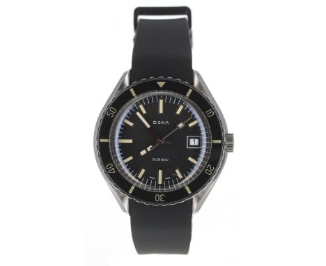 Doxa Sub 200 Sharkhunter automatic stainless steel gentleman's wristwatch, reference no. 799.10.101.10, serial no. 501xx, cir