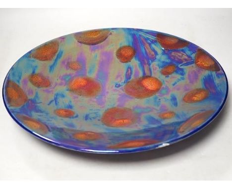A Poole pottery ‘galaxy’ charger, 41cm diameter. Condition - fair to good, some scuffs