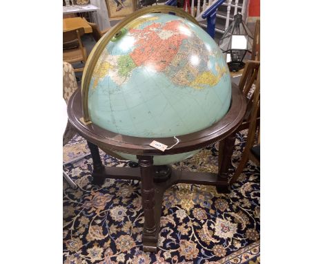A mid 20th century Replogle 32in. Library Globe, height 122cm. Condition - good