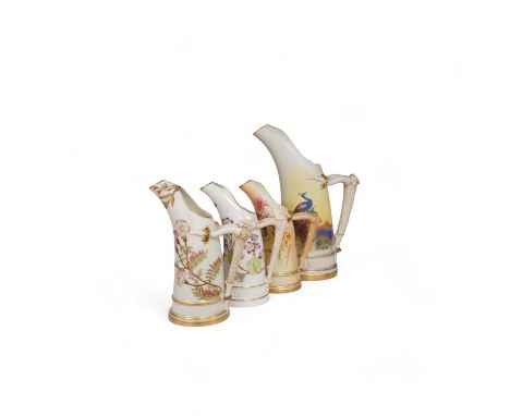 Four Royal Worcester 1116 shape ewers, 23cm. Condition - good