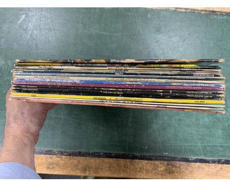 Eighteen Jimi Hendrix LP record albums including; Electric Ladyland, Band of Gypsies, Smash Hits, The Cry of Love, Live Exper