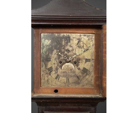 A 19th century painted eight day longcase clock the silvered dial signed William Jones of Abingdon, 47cm wide x 197cm highCon