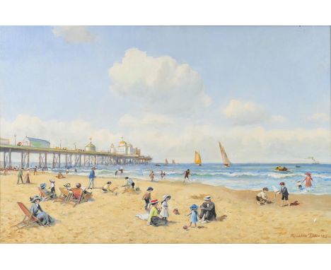
	
		λ&nbsp;Roland Davies (British 1904-1993)
		Brighton beach 
		Oil on canvas 
		Signed (lower right)
		51 x 76cm (20 x 29¾