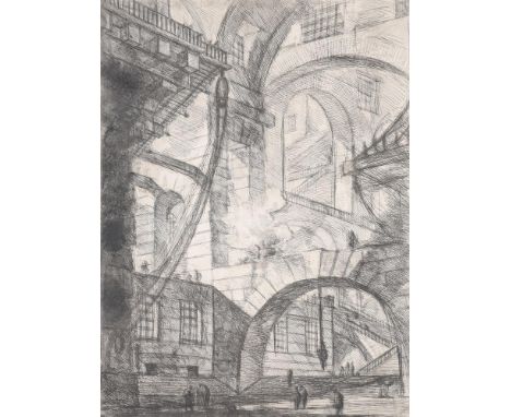 
	
		λ&nbsp;Paul Benney (British b. 1959)
		Architectural study 
		Etching 
		Plate: 53.5 x 39.5cm (21 x 15½ in.)
		Overall: 