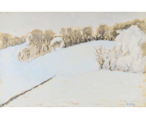 
	
		λ&nbsp;Eardley Knollys (British 1902-1991)
		A tree lined snowscape 
		Oil on paper 
		Signed (lower right)
		49 x 74cm 