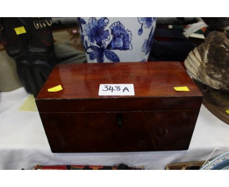Late 19th century mahogany tea caddy 