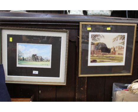 Victorian print of Hull, print of Wastwater and two prints of Furness Abbey 