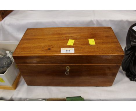 Late 19th/early 20th century three section tea caddy