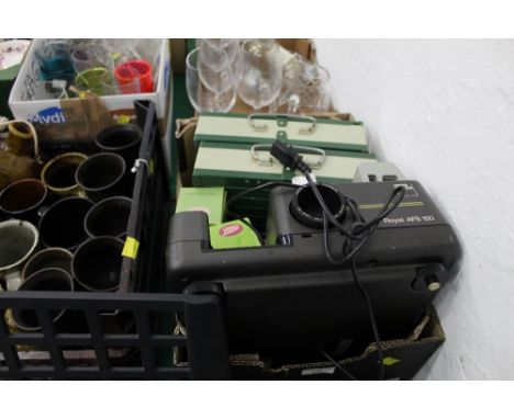 A Royal AFS 150 slide projector and slide cases