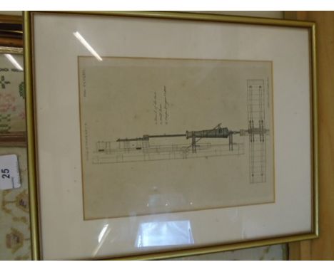 Framed print of Ordnance of a gun 25x28cm without mount and frame