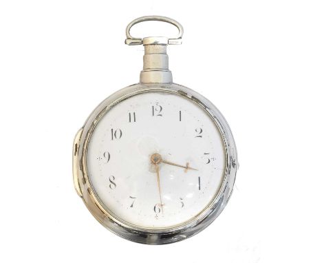 A George III silver pair cased pocket watch by Webb of Tamworth, A George III silver pair cased pocket watch by Webb of Tamwo