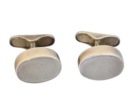 A pair of Georg Jensen silver cufflinks, A pair of Georg Jensen silver cufflinks, designed by Hans Hansen, import marks for L
