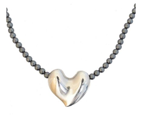 A silver and haematite necklace by Georg Jensen, A silver and haematite necklace by Georg Jensen, no. 247A, by Allan Scharff 