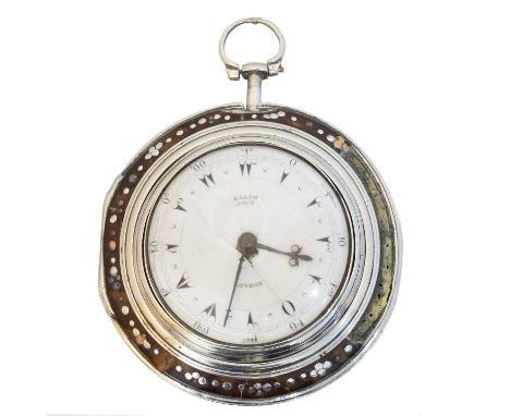 A George III silver pair cased pocket watch by Ralph Gout, London, A George III silver pair cased pocket watch by Ralph Gout,