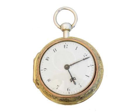 A George II brass pair cased pocket watch by Cornelius Clark, Kendal, A George II brass pair cased pocket watch by Cornelius 