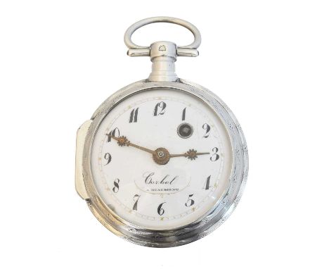 A late 19th century silver open face pocket watch by Corbel, Beaumont, A late 19th century silver open face pocket watch by C